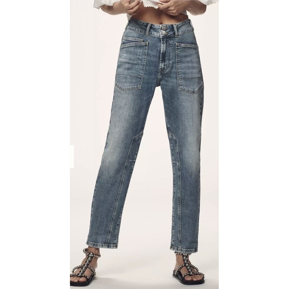 Anthropologie The Wanderer Mid-Rise Boho Jeans by Pilcro Women's 27 (30x26.5)